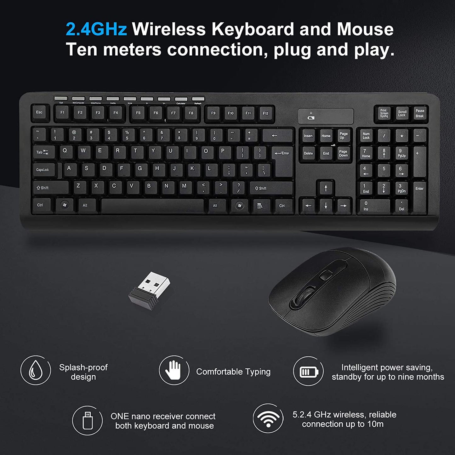 Larmtek Wireless keyboard and mouse