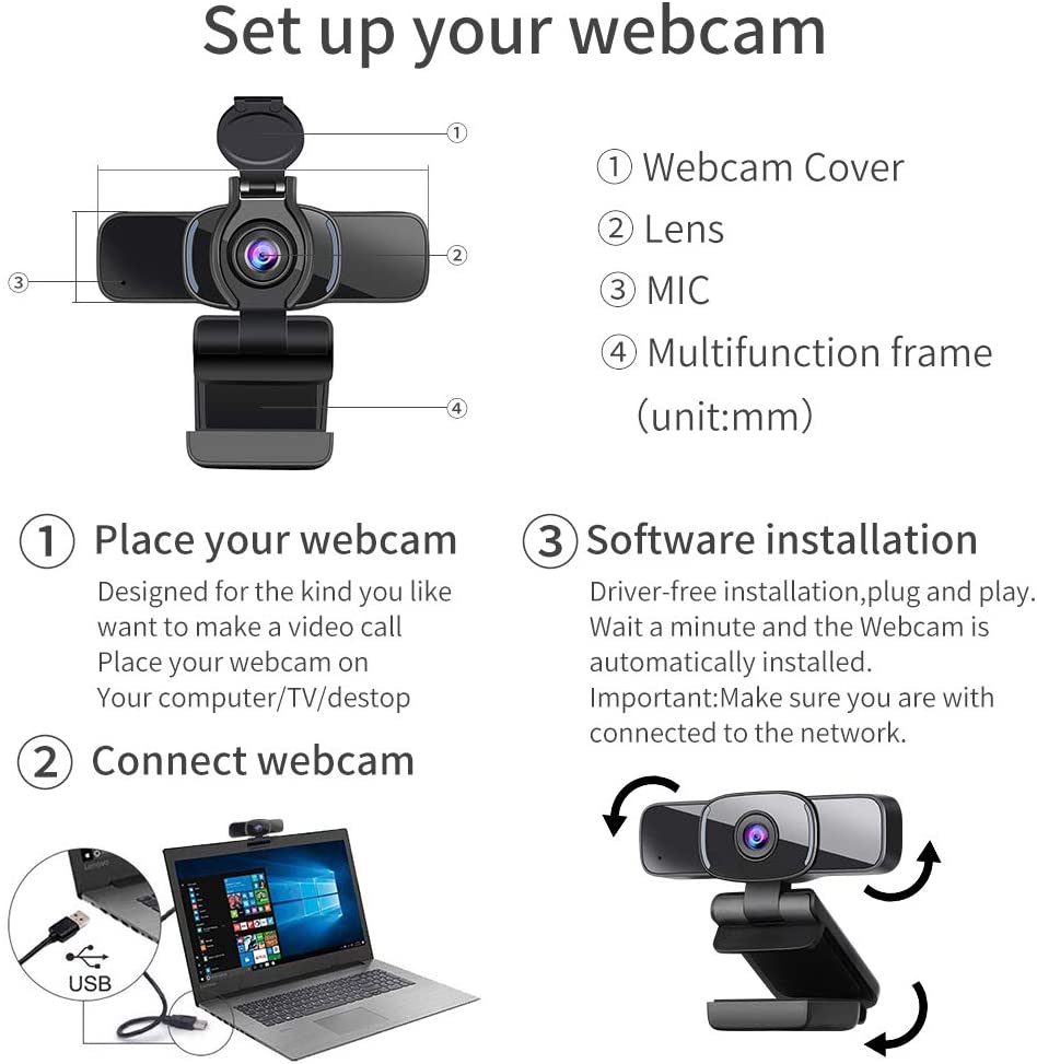 Larmtek 1080p Webcam W3